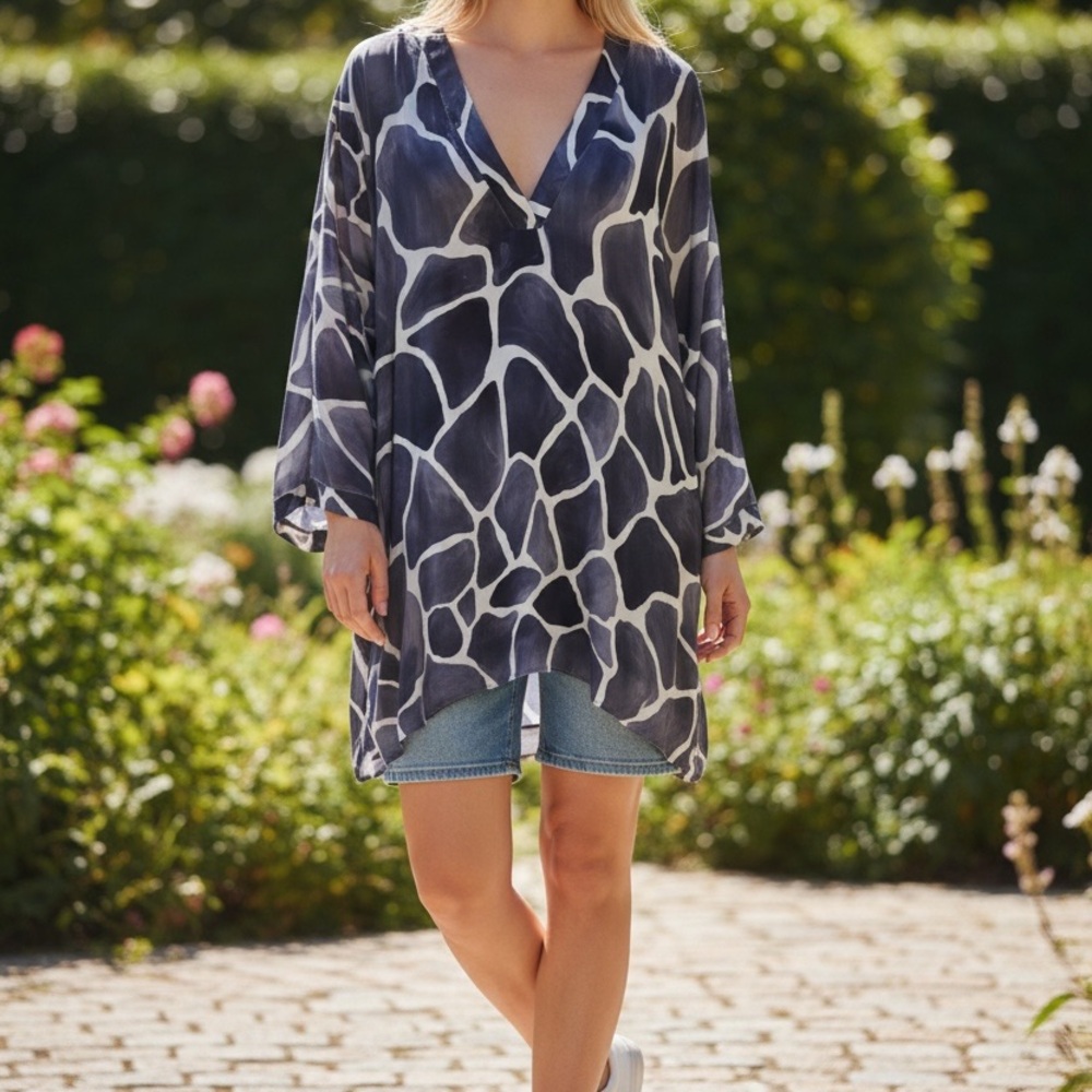 Ramona LaRue Stylish Giraffe Print Tunic Dress